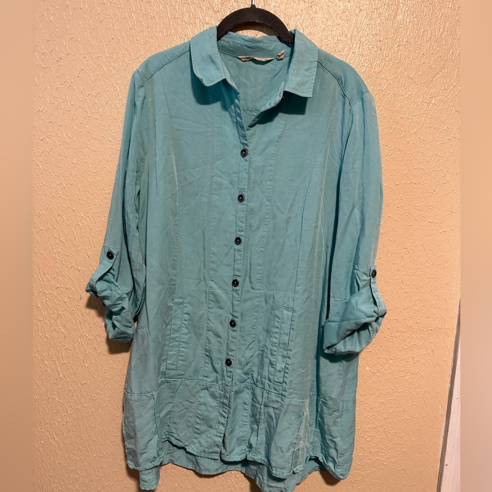 Soft Surroundings Tencel Island Breeze Shirt Large